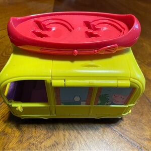 Peppa Pig Yellow Camper with Red Canoe